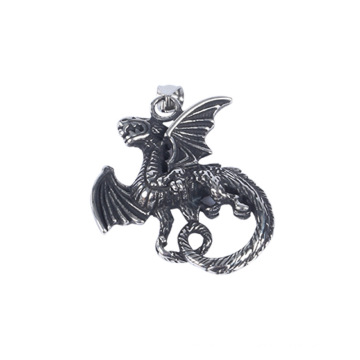 Fashion rétro volant dragon bijoux en acier inoxydable titane en acier pendentif en argent